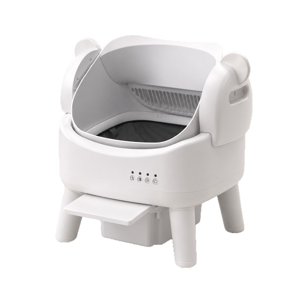 Hanfay HM-A dual scoop cat litter box with button control
