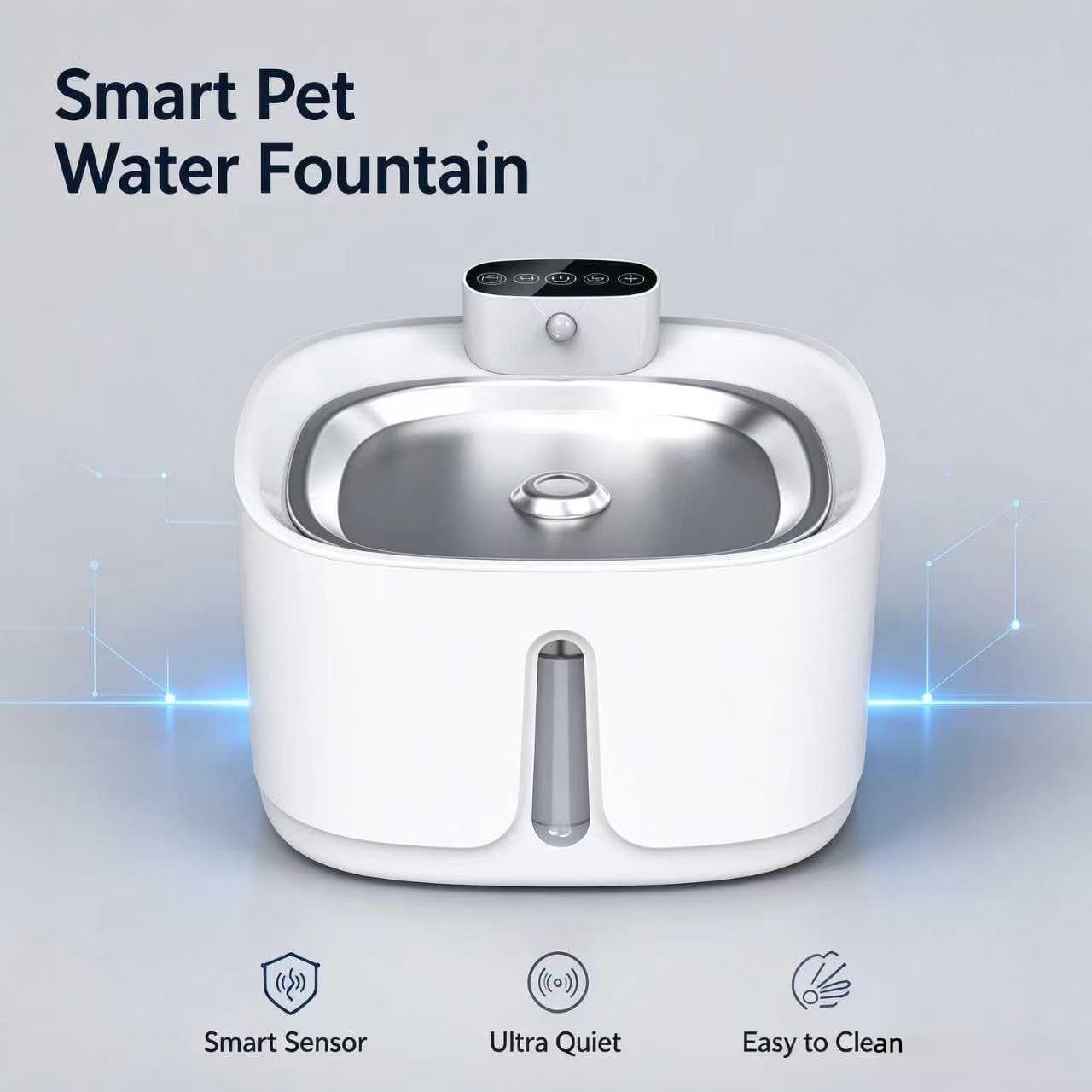 Hanfay HF-01W wireless water fountain modular structure with detachable water pump and SUS304 tray