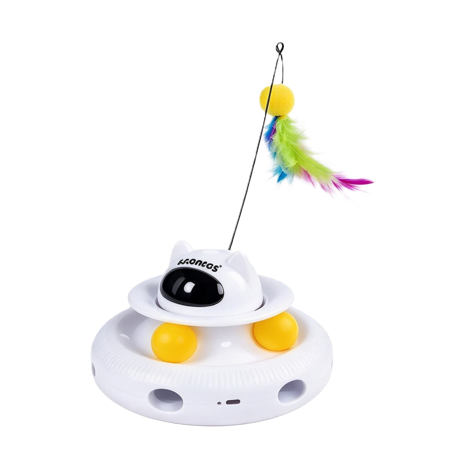 Hanfay 4 in 1 interactive cat toy with laser and feather wand
