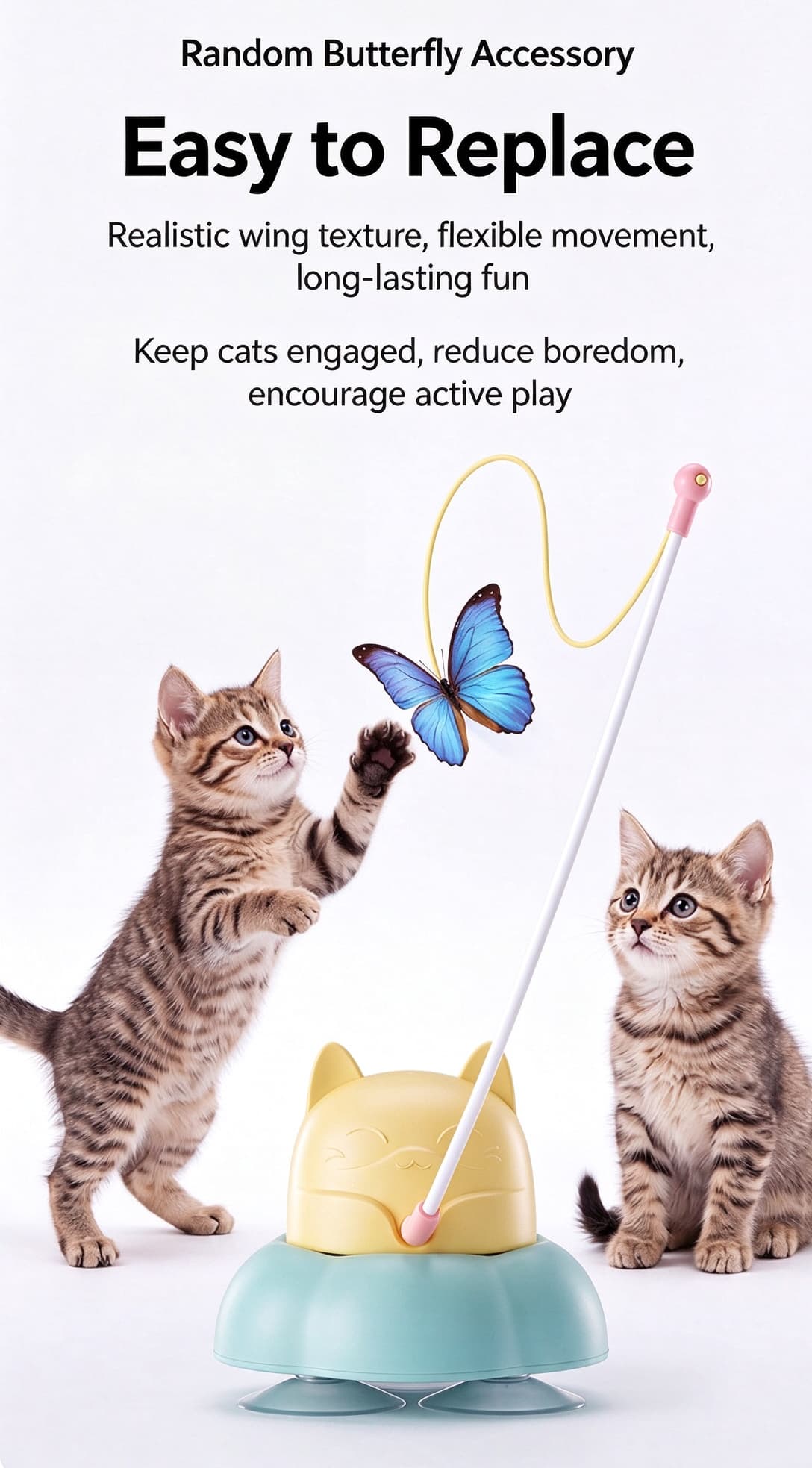 Hanfay Rotating Cat Teaser Toy with Smart Motion Sensor & Chirping Sound | Wholesale & OEM - Image 2