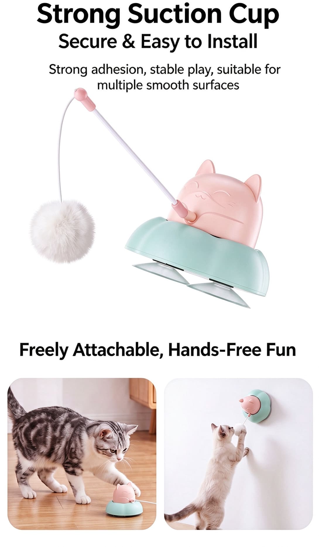 Hanfay Rotating Cat Teaser Toy with Smart Motion Sensor & Chirping Sound | Wholesale & OEM - Image 4