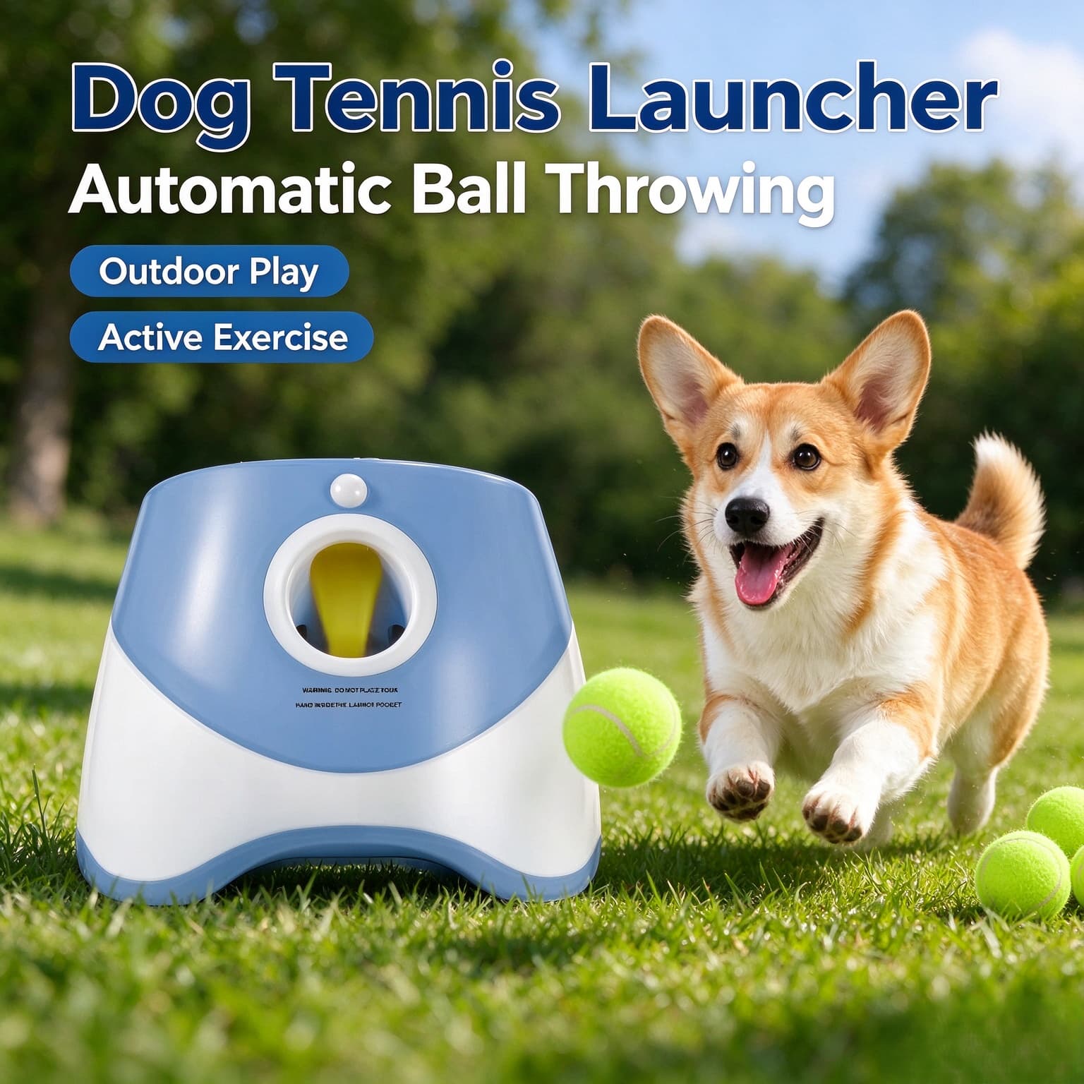 Hanfay Automatic Dog Ball Launcher – 3-Distance Interactive Tennis Ball Thrower | Wholesale & OEM - Image 2
