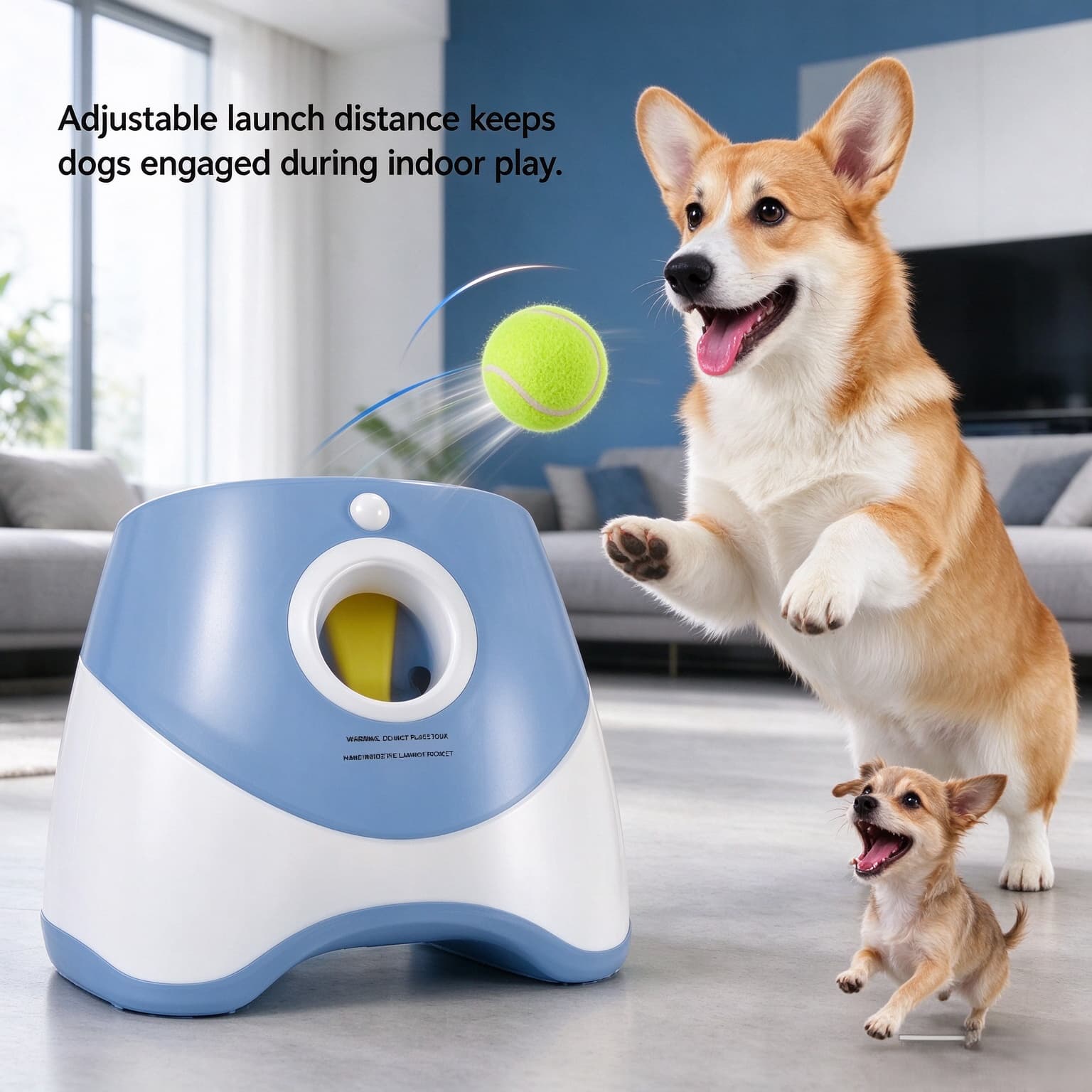 Hanfay Automatic Dog Ball Launcher – 3-Distance Interactive Tennis Ball Thrower | Wholesale & OEM - Image 3