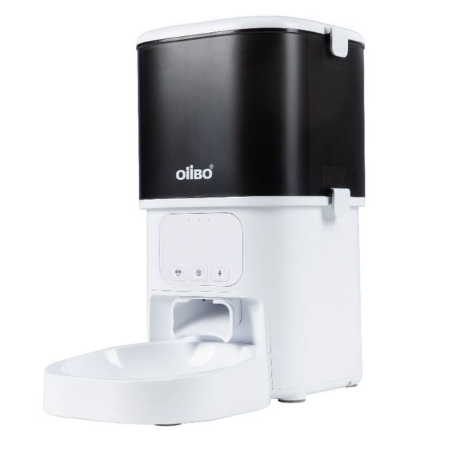 2K HD live video streaming and physical privacy shutter on Hanfay smart pet feeder
