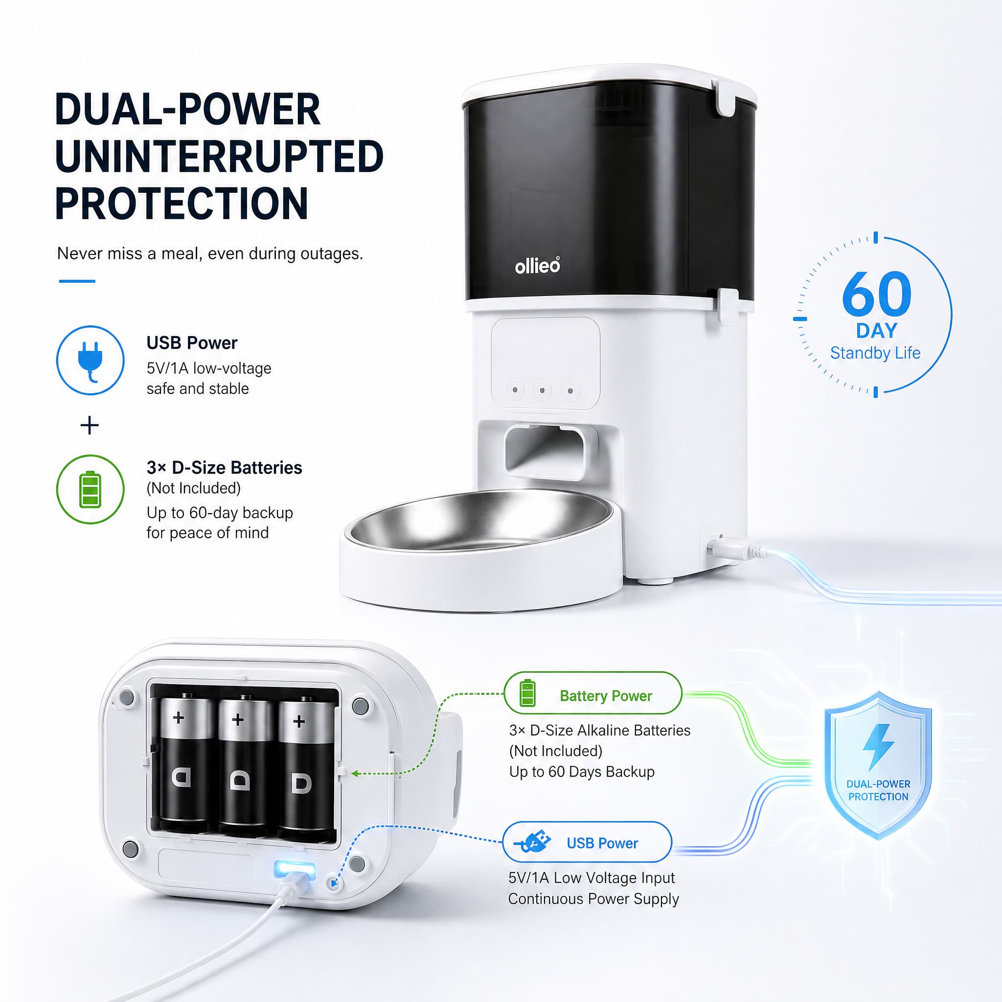 Hanfay 4L Smart Automatic Pet Feeder with 2K Live Camera / WiFi App Control - Image 4
