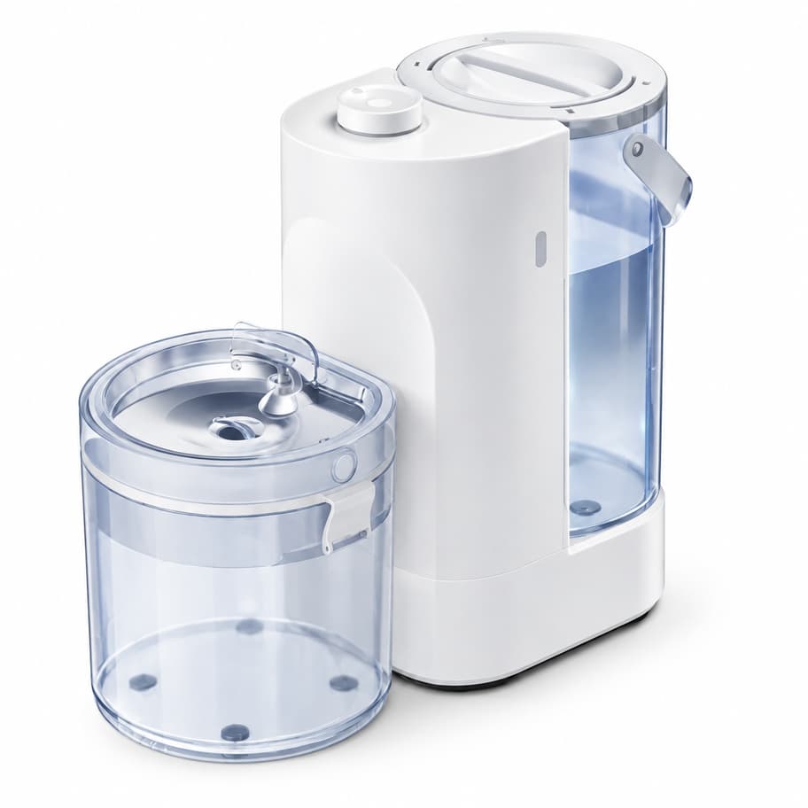 Hanfay HF-3S dual tank pet water fountain with clean and waste water separation system